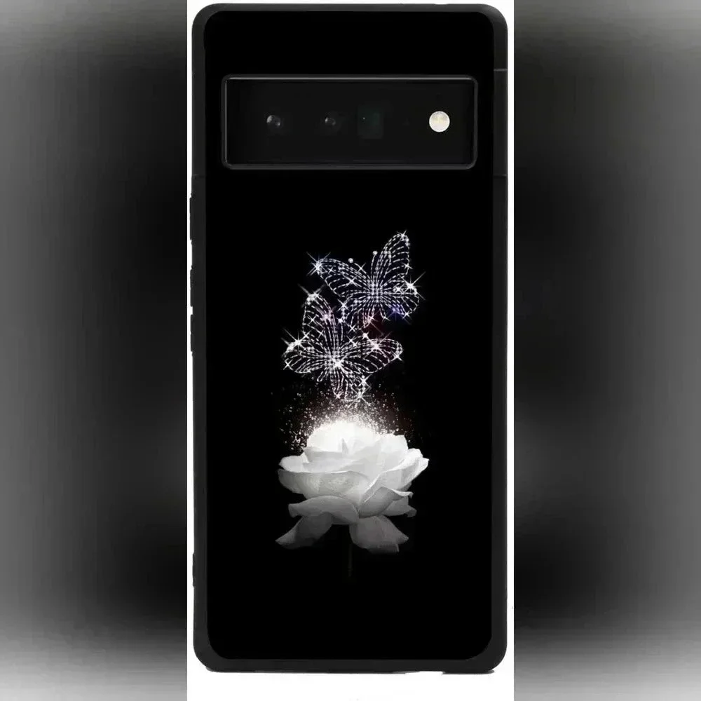 Google Pixel 6 Pro  Case-White Rose (New)